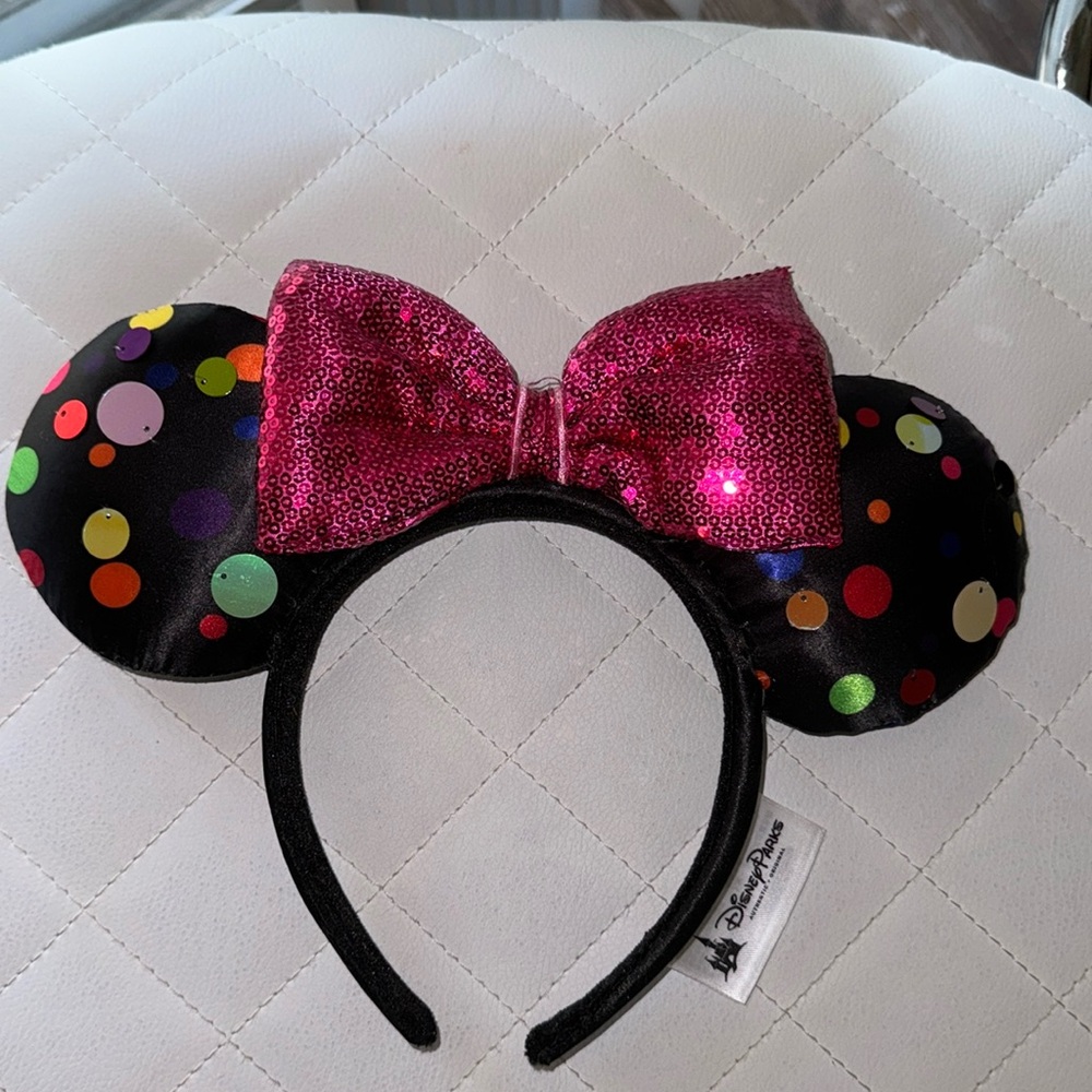Disney poka dot Mickey headband